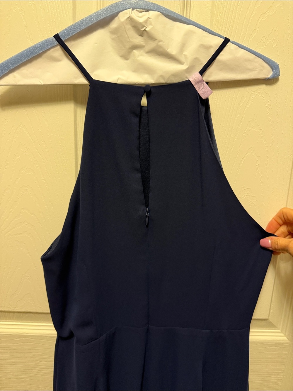 Lulu's Navy High Neck Strappy Dress - Picture 5 of 6